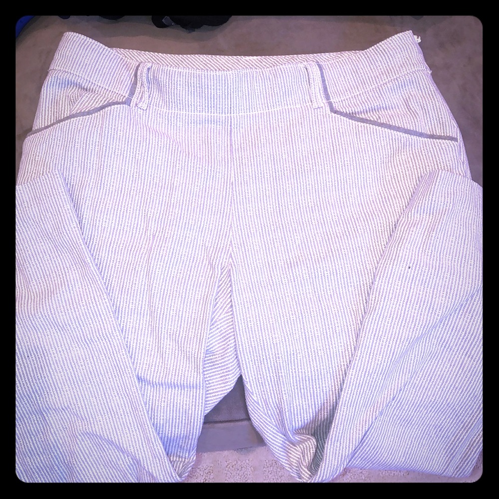 Cartonnier ankle pants, 8 grey stripe